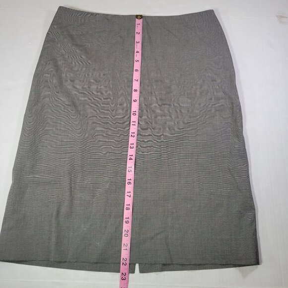 Theory Women Professional Gray Cotton Blend Mid-Length Pencil Skirt Size 8 - Picture 5 of 6